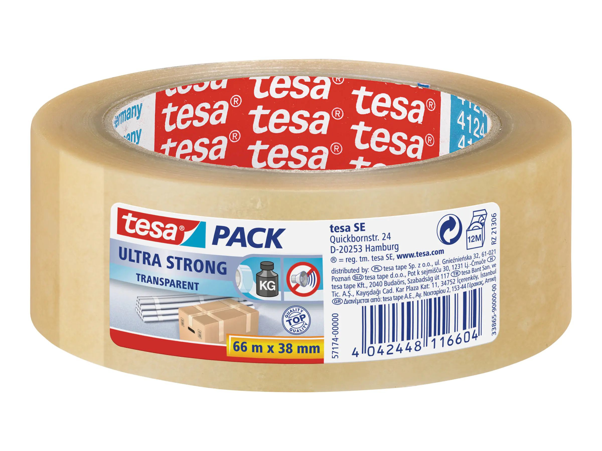 tesa Packband tesapack Ultra Strong 57174-00000 38mmx66m transparent