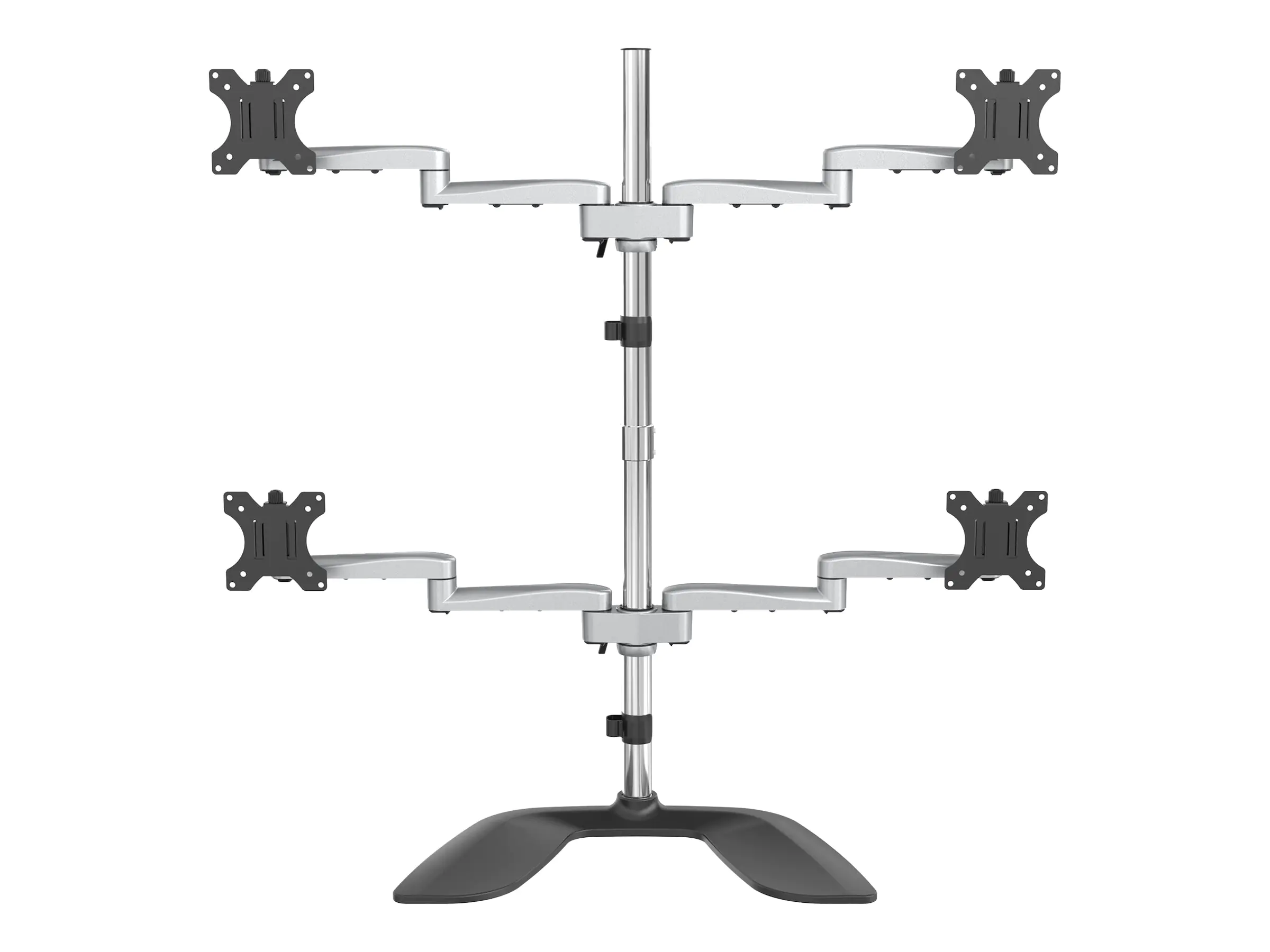 StarTech ARMQUADSS Monitorhalterung fur vier Bildschirme (fur bis zu 32" VESA-Monitore, beweglich, Stahl & Aluminium) - Aufstellung - einstellbarer Arm - für 4 Monitore - Aluminium, Stahl - Bildschirmgröße: 81.3 cm (32") - Schreibtisch-Ständer