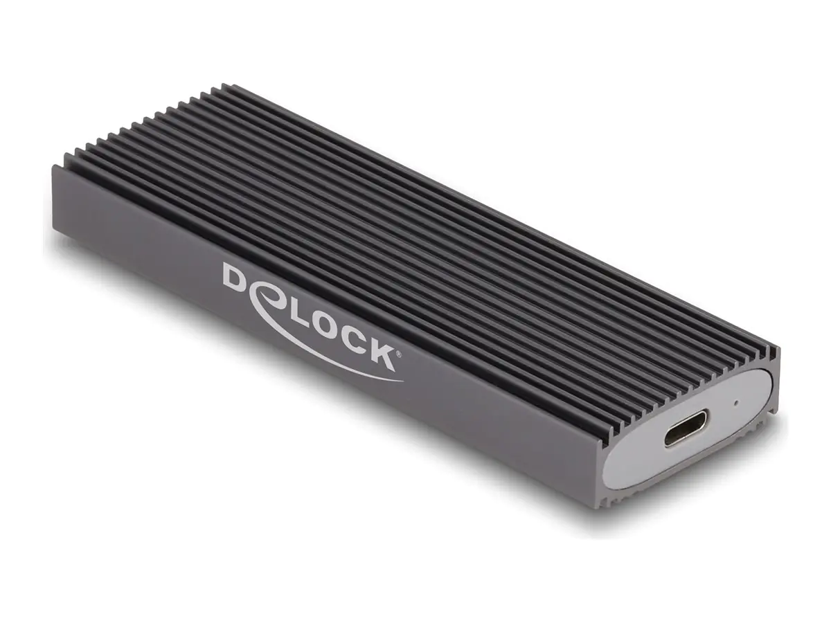 Delock - Speichergehäuse - M.2 - M.2 Card (PCIe NVMe & SATA) / SATA SSD - USB-C 3.1 (Gen 2) - Grau