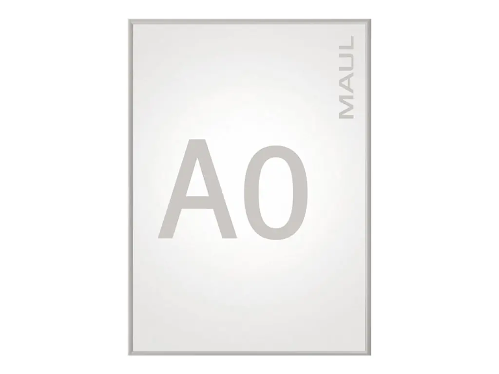 MAUL Bilderwechselrahmen MAULstandard 87 x 122 x 1,2 cm (B x H x T) DIN A0 82 x 117 cm (B x H) Aluminium alu