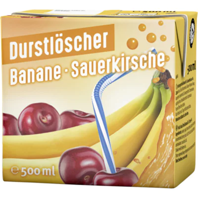 Durstlöscher Softdrink Kirsch Banane 12 x 0,5 l/Pack. Durstlöscher Softdrink Kirsch Banane 12 x 0,5 l/Pack.