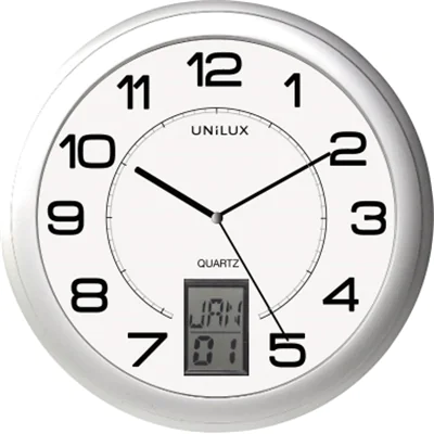 UNILUX Wanduhr Instinct 100340853 30,5cm Edelstahl silber UNILUX Wanduhr Instinct 100340853 30,5cm Edelstahl silber
