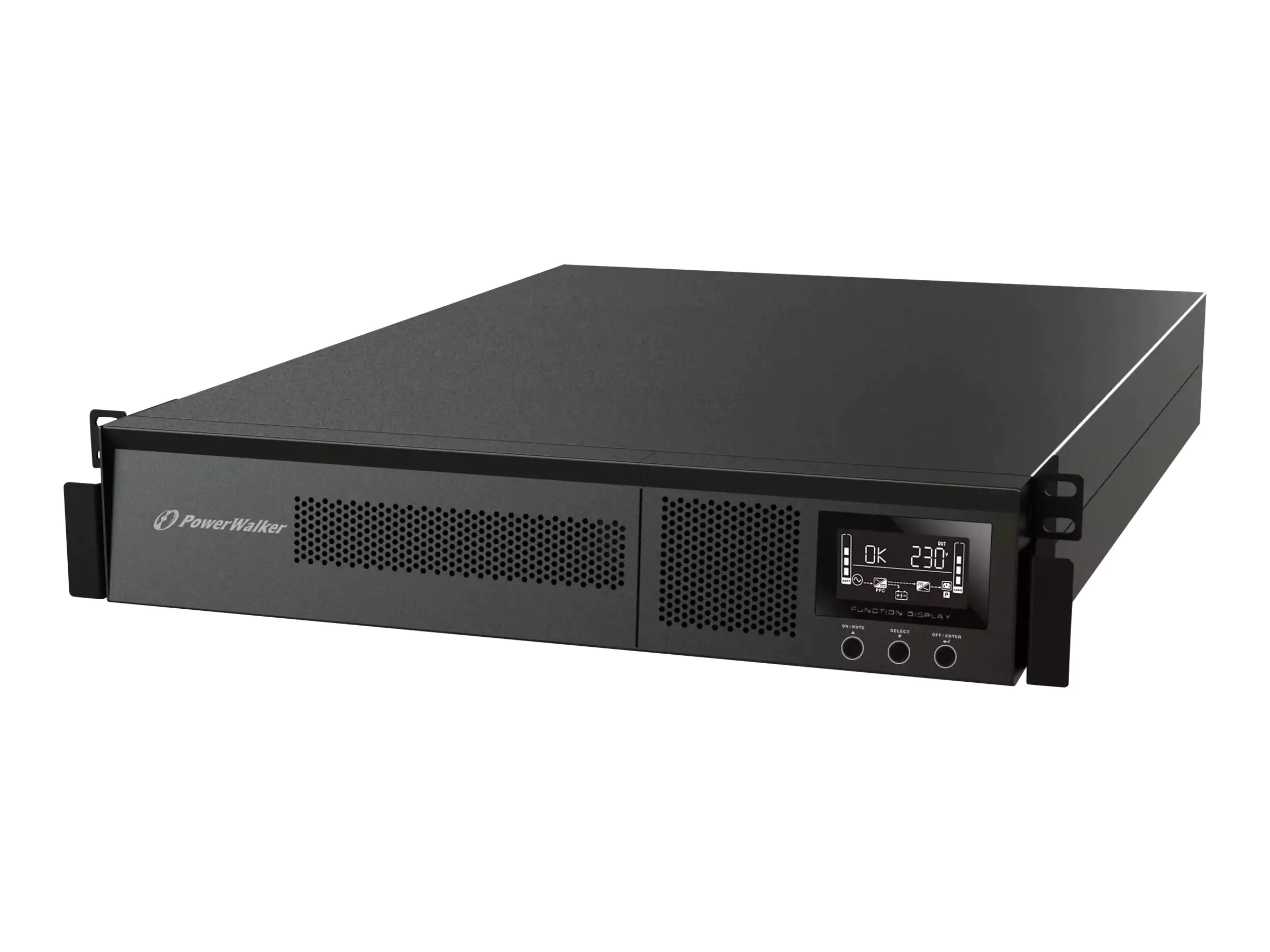 PowerWalker VFI 1000 RMG PF1 - USV (in Rack montierbar/extern) - 1000 Watt - 1000 VA 7 Ah - RS-232, USB - Ausgangsanschlüsse: 8 - 2U