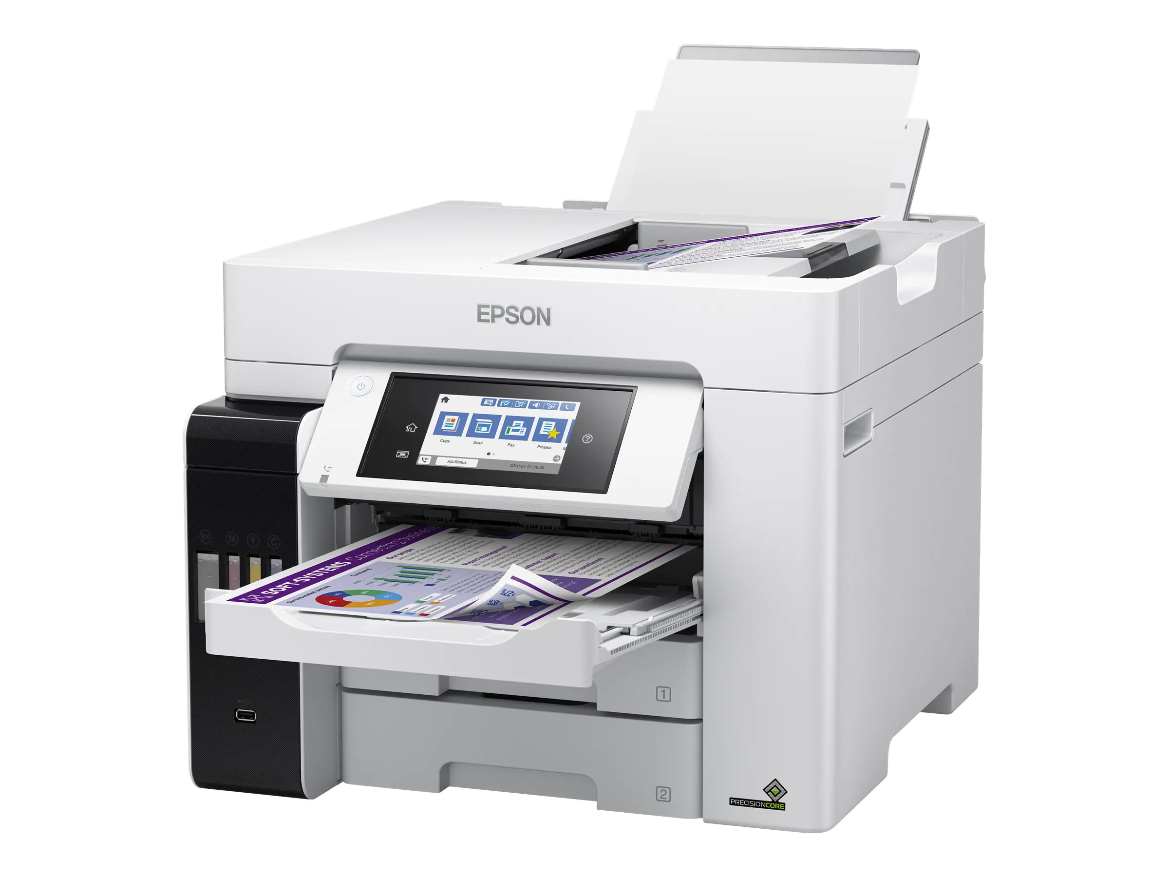 Epson EcoTank Pro ET-5880 - Multifunktionsdrucker - Farbe - Tintenstrahl - ITS - A4/Legal (Medien) - bis zu 25 Seiten/Min. (Drucken) - 250 Blatt - 33.6 Kbps - USB 2.0, LAN, USB-Host, Wi-Fi, NFC Epson EcoTank Pro ET-5880 - Multifunktionsdrucker - Farbe - Tintenstrahl - ITS - A4/Legal (Medien) - bis zu 25 Seiten/Min. (Drucken) - 250 Blatt - 33.6 Kbps - USB 2.0, LAN, USB-Host, Wi-Fi, NFC