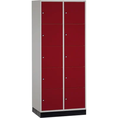 C+P Schließf.schrank 8570203S10003 10Fächer 1950x820x600mm lgr/rrt