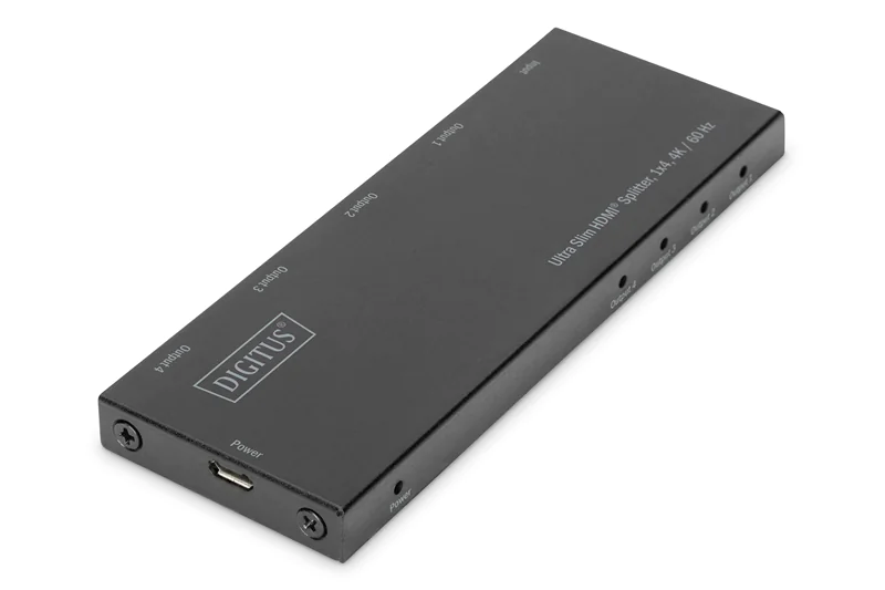 DIGITUS Ultra Slim HDMI Splitter DS-45323 - Video-/Audio-Splitter - 4 x HDMI - Desktop