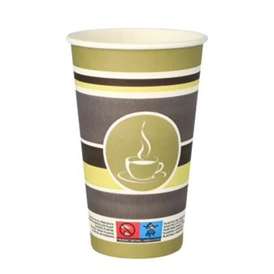 PAPSTAR Trinkbecher To Go Einweg 400ml Pappe, Polyethylen beschichtet olivgrün 50 St./Pack. PAPSTAR Trinkbecher To Go Einweg 400ml Pappe, Polyethylen beschichtet olivgrün 50 St./Pack.