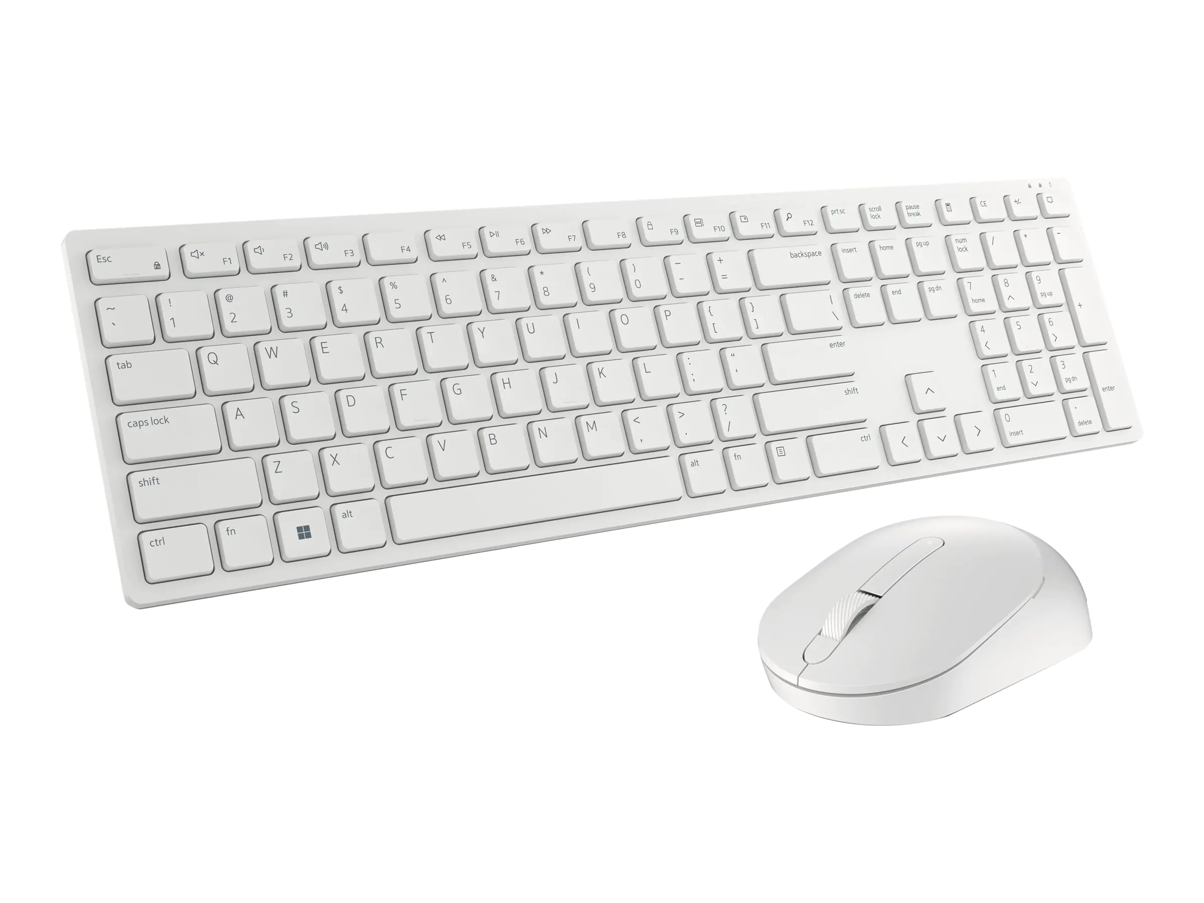 Dell Pro KM5221W - Tastatur-und-Maus-Set - kabellos - 2.4 GHz - QWERTY - US International - weiß