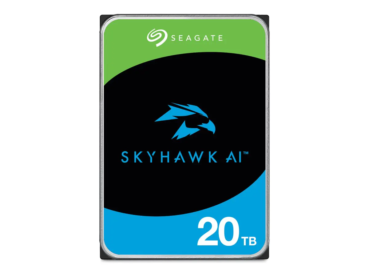 Seagate SkyHawk AI ST20000VE004 - Festplatte - 20 TB - intern - 3.5" (8.9 cm) - SATA 6Gb/s - Puffer: 512 MB - mit 3 Jahre Seagate Rescue Datenwiederherstellung
