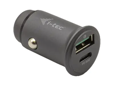 i-tec Auto-Netzteil - 30 Watt - 5 A - PD, QC 3.0 - 2 Ausgabeanschlussstellen (USB, USB-C) CHARGER-CARQCPD