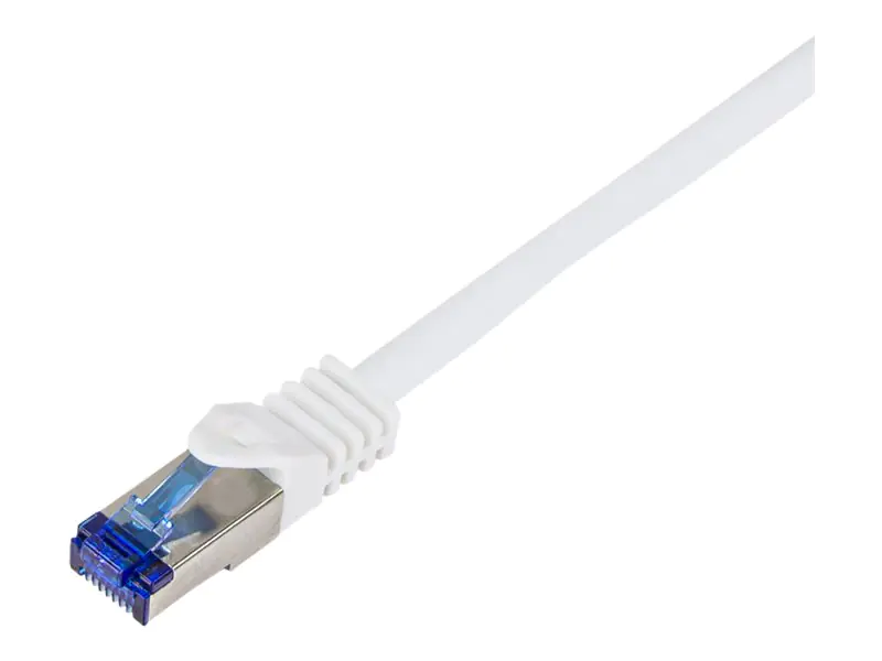 LogiLink Professional Ultraflex - Patch-Kabel - RJ-45 (M) zu RJ-45 (M) - 5 m - 6 mm - S/FTP - CAT 7 (Kabel) / CAT 6a (Anschlüsse) - halogenfrei, geformt, ohne Haken - weiß, RAL 9003