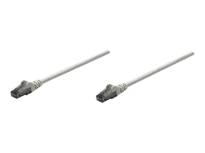 Intellinet Network Patch Cable, Cat6, 3m, Grey, CCA, U/UTP, PVC, RJ45, Gold Plated Contacts, Snagless, Booted, Lifetime Warranty, Polybag - Patch-Kabel - RJ-45 (M) zu RJ-45 (M) - 3 m - UTP - CAT 6 - geformt, ohne Haken - Grau