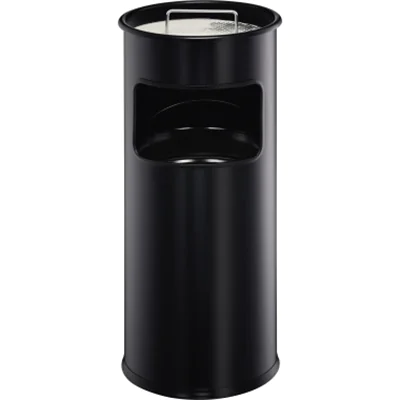DURABLE Papierkorb METALL 333001 17l rund schwarz +Ascher DURABLE Papierkorb METALL 333001 17l rund schwarz +Ascher