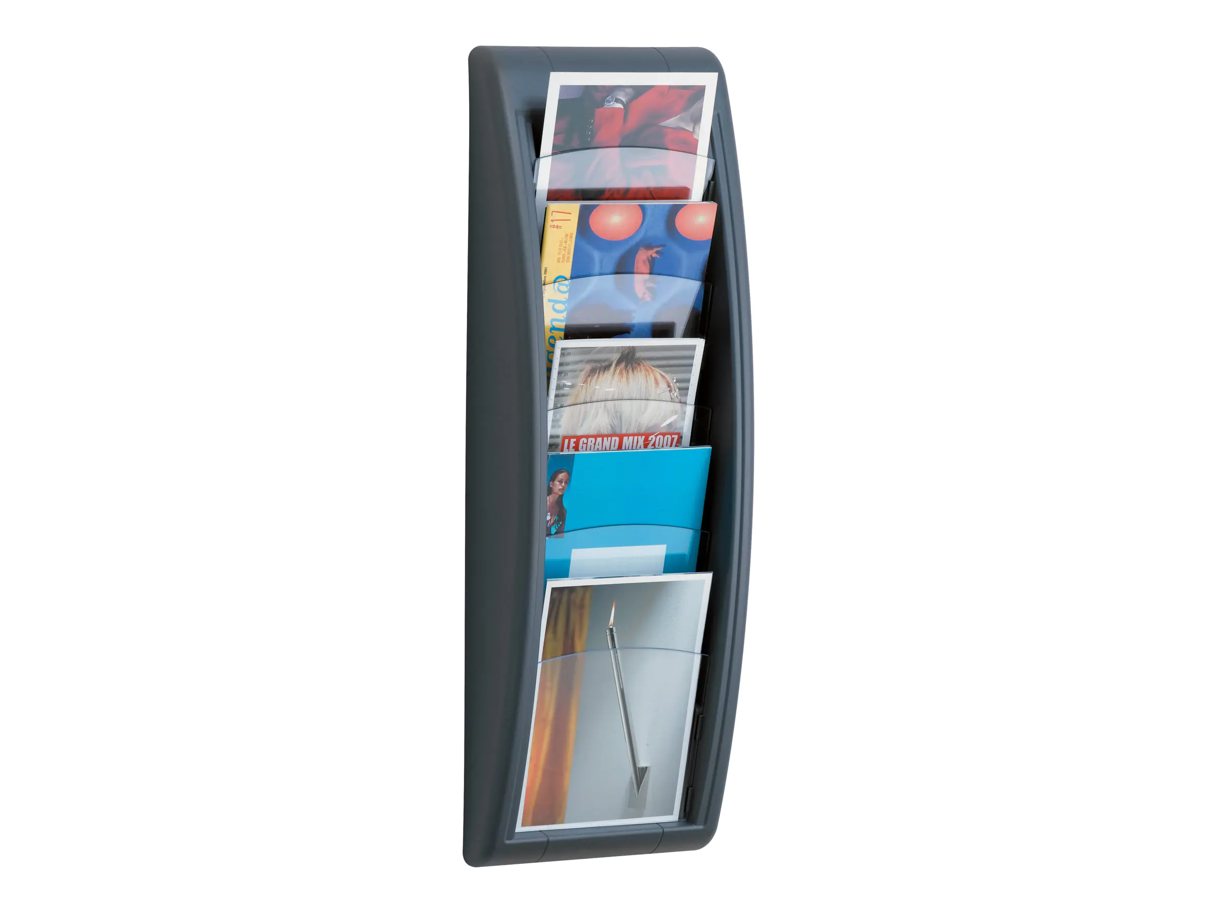 Paperflow Prospekthalter QUICK BLICK 4063.11 5Fächer anthrazit