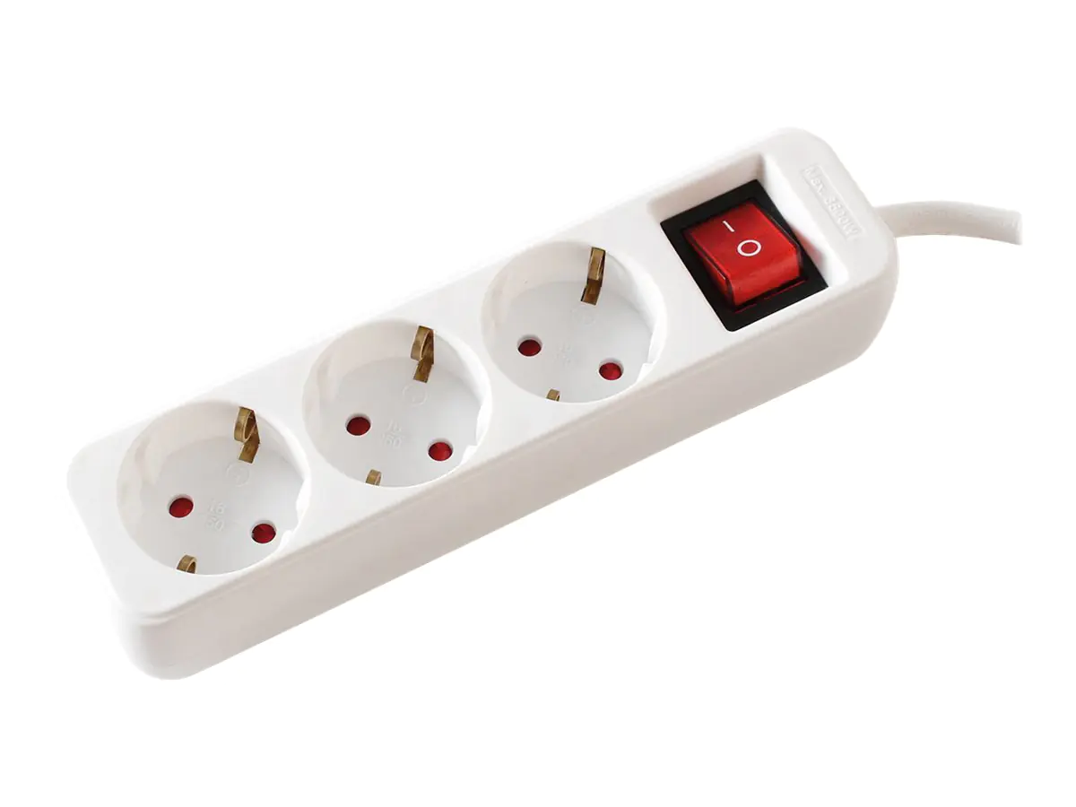 VALUE Steckdosenleiste - Wechselstrom 250 V - 3600 Watt - Eingabe, Eingang CEE 7/4 - Ausgangsanschlüsse: 3 (3 x CEE 7/4) 19.99.1076