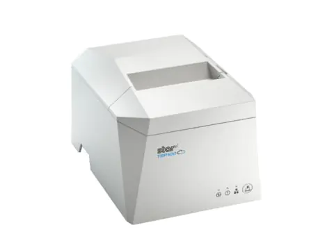 Star Micronics TSP143IV UE WT E+U PRINTER Thermal TSP143IV UE 80mm Wide Paper 24VDC Internal PWR Supply Cutter USB-C USB-A Ethernet Interface CloudPRNT White Case UK and EU Version