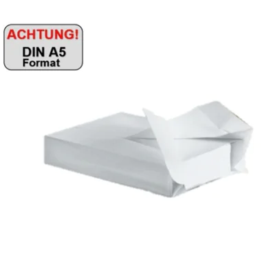 Kopierpapier DIN A5 160 g/qm weiß 250Bl./Pack. Kopierpapier DIN A5 160 g/qm weiß 250Bl./Pack.