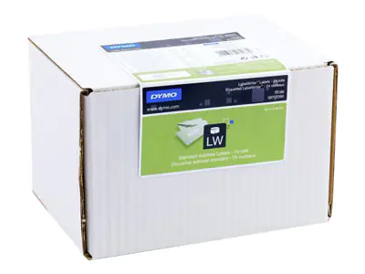 Dymo LabelWriter Address - Permanenter Klebstoff - weiß - 28 x 89 mm 3120 Etikett(en) (24 Rolle(n)