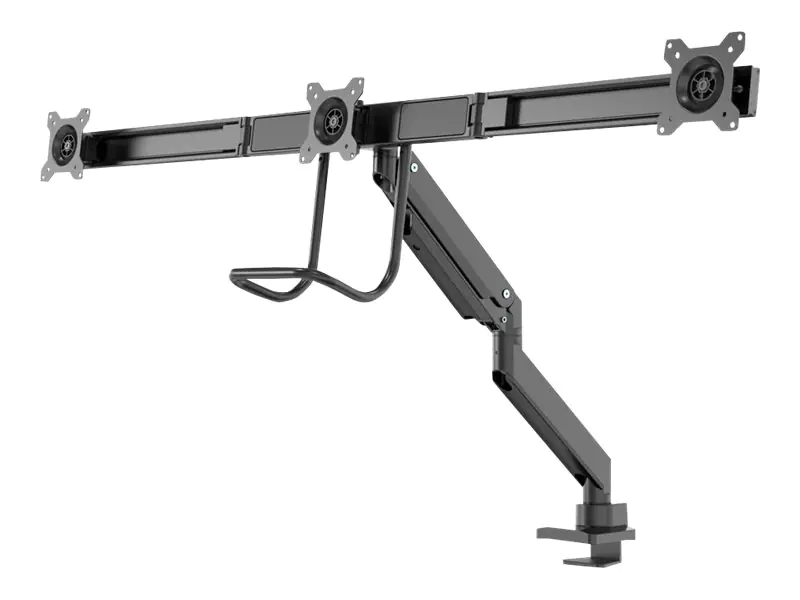 Neomounts NM-D775DX3 - Befestigungskit - Voll beweglich - für 3 LCD-Anzeigen - Schwarz - Bildschirmgröße: 43.2-68.6 cm (17"-27") - Klemmmontage, Tülle, Tischmontage