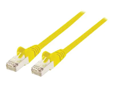 Intellinet Network Patch Cable, Cat7 Cable/Cat6A Plugs, 5m, Yellow, Copper, S/FTP, LSOH / LSZH, PVC, RJ45, Gold Plated Contacts, Snagless, Booted, Polybag - Patch-Kabel - RJ-45 (M) bis RJ-45 (M) - 5 m - SFTP - CAT 7 (Kabel) / CAT 6a (Anschlüsse) - halogen