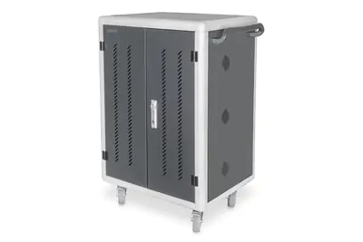 Digitus DN-45005 - Wagen (synchronisieren, laden und unter UV-Licht reinigen) - für 30 Tablets / Notebooks - mobil - verriegelbar - kaltgewalzter Stahl, hochfestes Aluminium, ABS-Kunststoff - Schwarz - Bildschirmgröße: bis zu 39,6 cm (bis zu 15,6 Zol