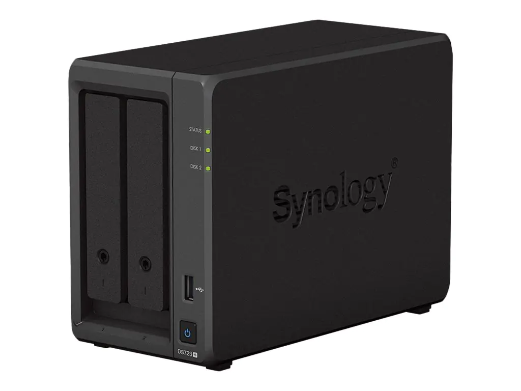 Synology Disk Station DS723+ - NAS-Server - 2 Schächte - RAID JBOD, RAID 0, 1 - RAM 2 GB - Gigabit Ethernet - iSCSI Support