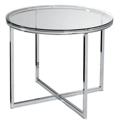 Beistelltisch XABI 550 x 450 x 550 mm (B x H x T) ESG-Sicherheitsglas transparent