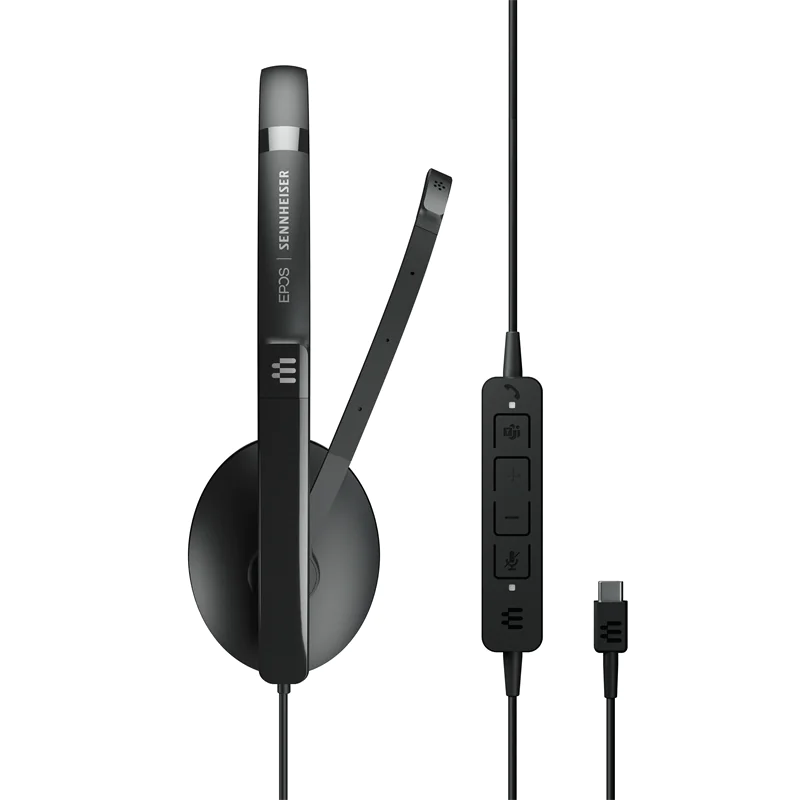 EPOS ADAPT 165T USB-C II - ADAPT 100 Series - Headset - On-Ear - kabelgebunden - 3,5 mm Stecker, USB-C - Schwarz - Zertifiziert für Microsoft Teams, optimiert für UC EPOS ADAPT 165T USB-C II - ADAPT 100 Series - Headset - On-Ear - kabelgebunden - 3,5 mm Stecker, USB-C - Schwarz - Zertifiziert für Microsoft Teams, optimiert für UC
