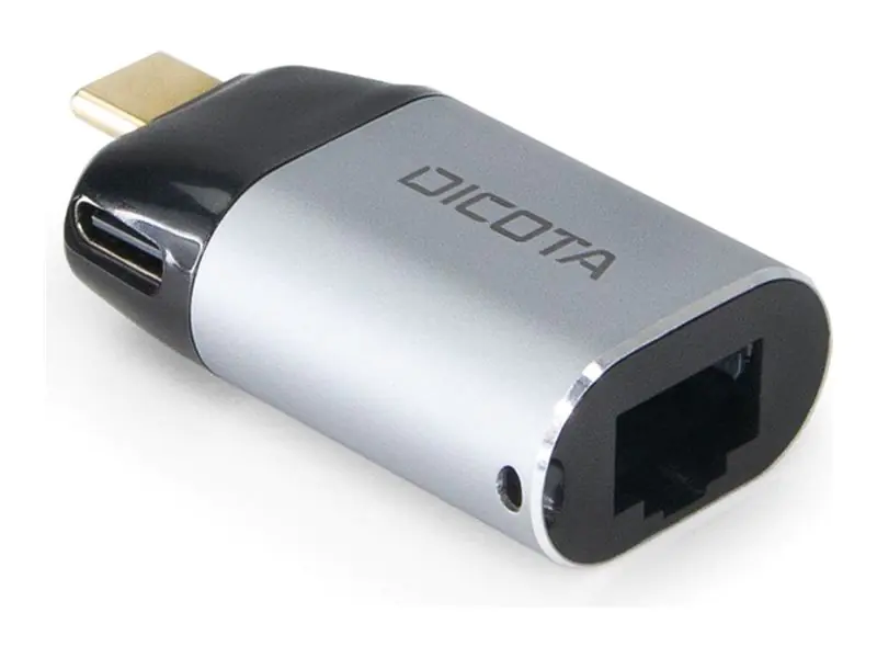 Dicota - Netzwerkadapter - USB-C / Thunderbolt 3 - Gigabit Ethernet x 1 - Silber