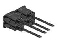 Delock - Kabel seriell - DB-9 (W) zu DB-9 (W) - 5 m - Daumenschrauben - Schwarz