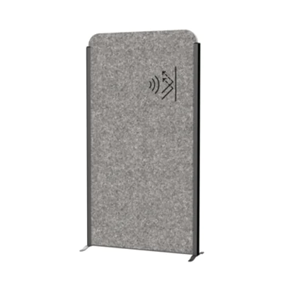 MAUL Stellwand MAULcocoon 100 x 180 cm (B x H) Zweibeinstativ 100 % PES-Fasern, 20 % recycelt dunkelgrau