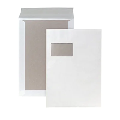 POSTHORN Papprückwandtasche DIN C4 mit Fenster 120g/m² mit Haftklebung Papier weiß 100 St./Pack. POSTHORN Papprückwandtasche DIN C4 mit Fenster 120g/m² mit Haftklebung Papier weiß 100 St./Pack.