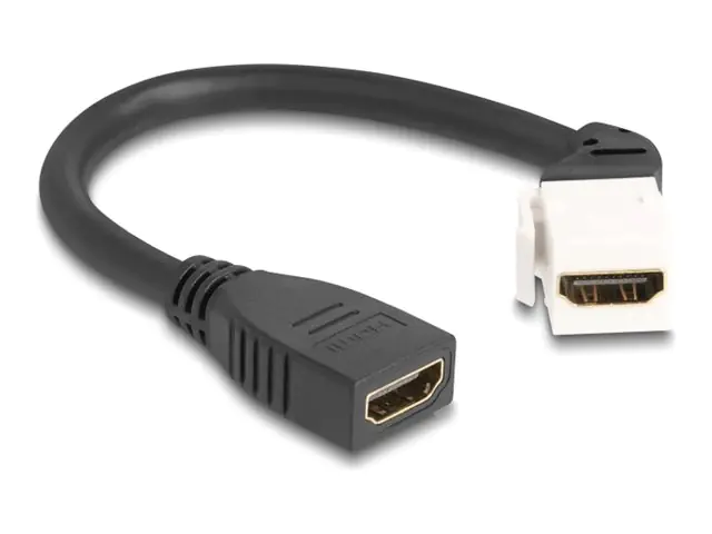 Delock HDMI-Kabel - HDMI weiblich geneigt, Keystone zu HDMI weiblich - 20 cm - schwarz /