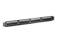 equip - Patch Panel - CAT 5e - RJ-45 X 16 - Schwarz - 1U - 48.3 cm (19")