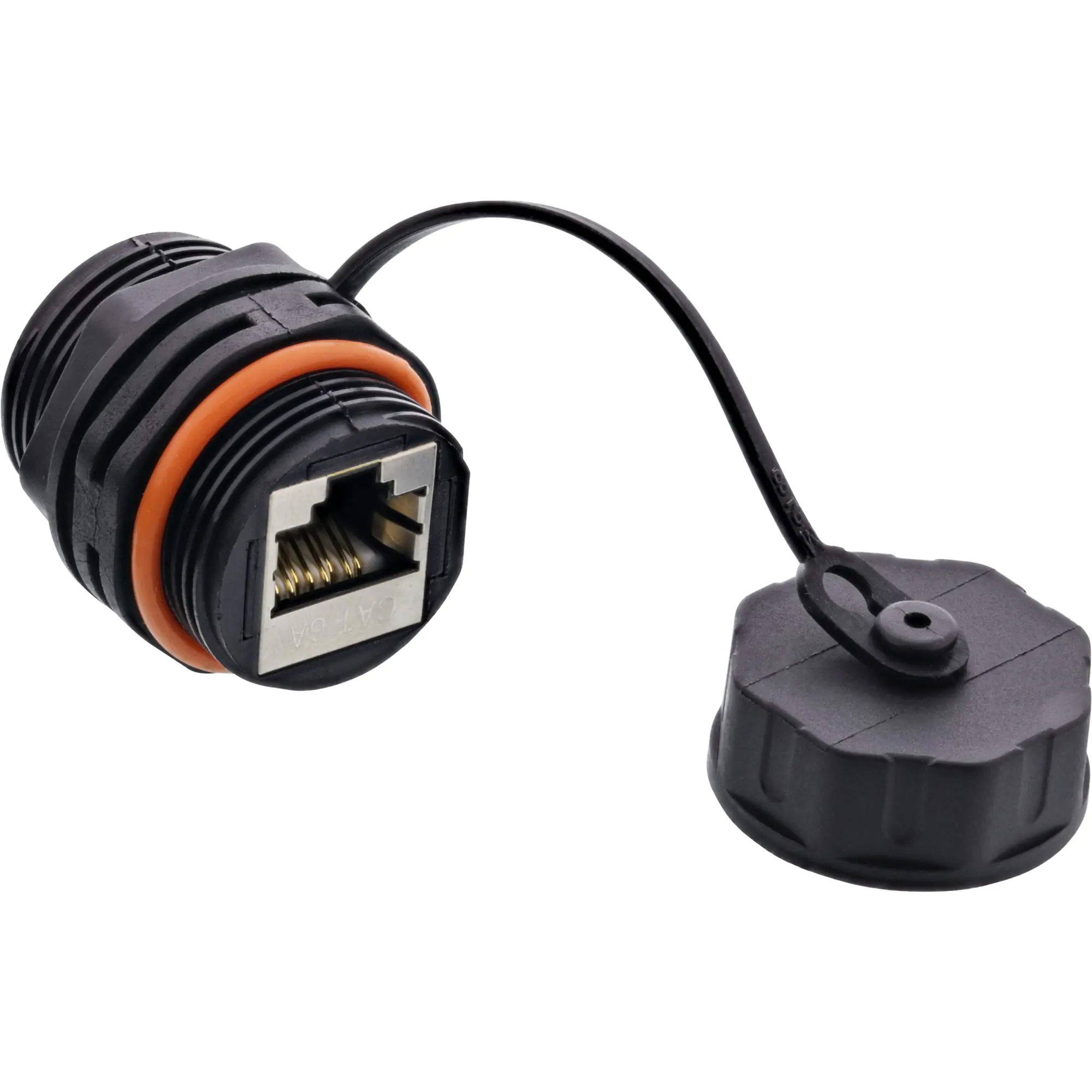 InLine - Netzwerkkoppler - RJ-45 (W) zu RJ-45 (W) - abgeschirmt - CAT 6a - Schwarz