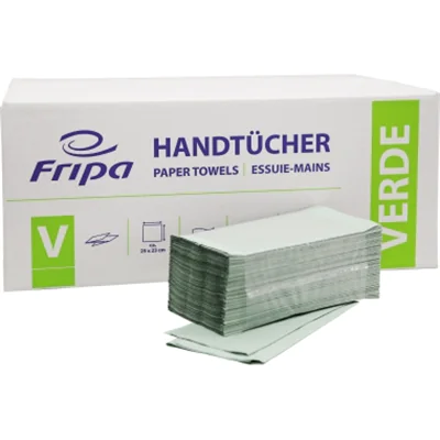 Fripa Papierhandtuch Verde 4021101 V-Falz 25x23cm gn 20x250 Bl./Pack. Fripa Papierhandtuch Verde 4021101 V-Falz 25x23cm gn 20x250 Bl./Pack.
