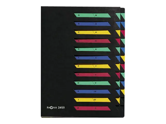 PAGNA Ordnungsmappe Deskorganizer 24151-04 DIN A4 24tlg. Pressspan sw