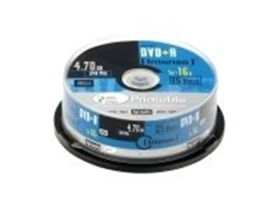 Intenso - 25 x DVD+R - 4.7 GB 16x - mit Tintenstrahldrucker bedruckbare Oberfläche - Spindel