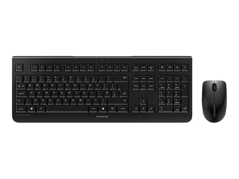 CHERRY DW 3000 - Tastatur-und-Maus-Set - kabellos - 2.4 GHz - GB - Schwarz