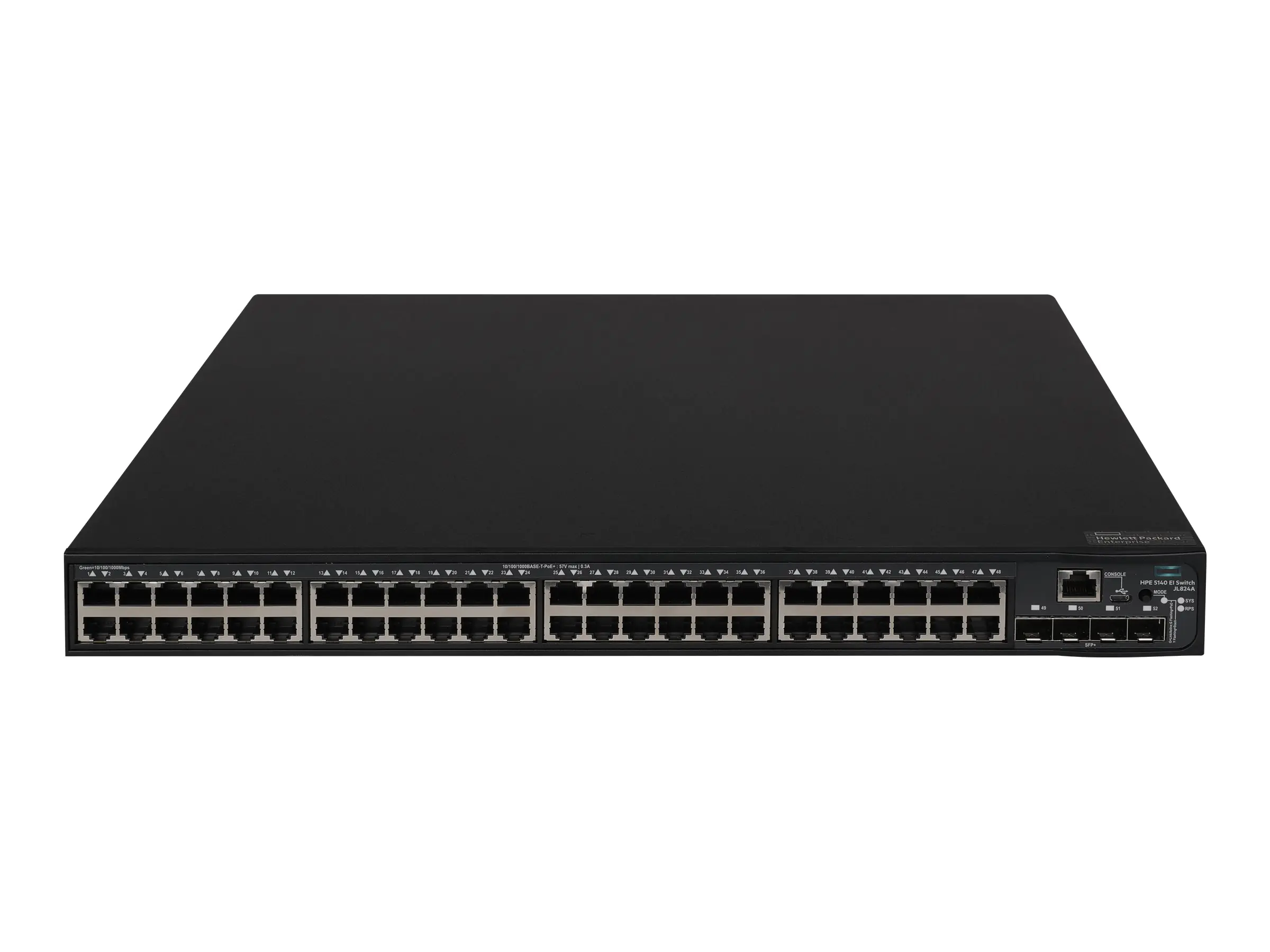 HPE FlexNetwork 5140 48G PoE+ 4SFP+ EI - Switch - L3 - Smart - 48 x 10/100/1000 (PoE+) JL824AR