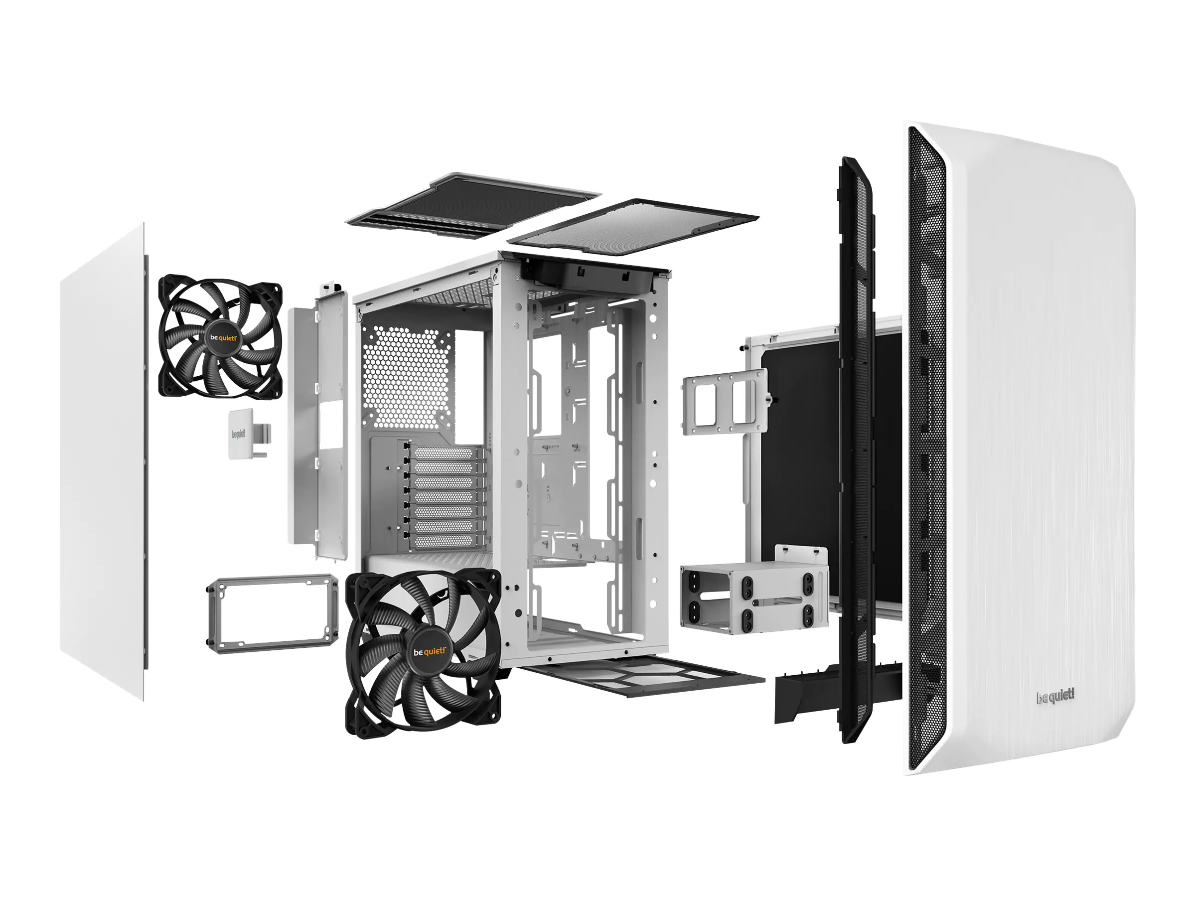 be quiet! Pure Base 500 - Tower - ATX - keine Spannungsversorgung (ATX / PS/2) - weiß - USB/Audio