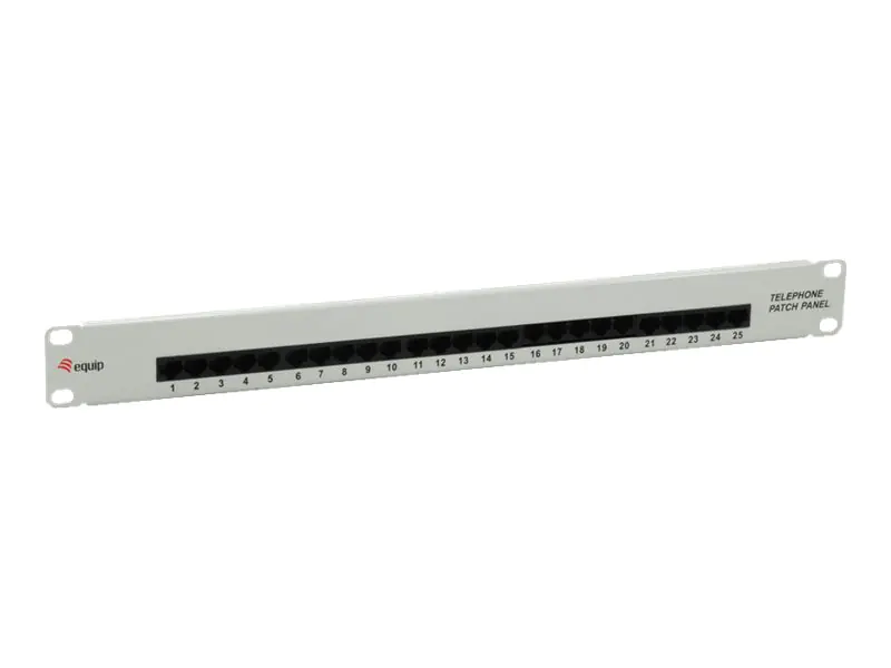 equip Pro ISDN - Patch Panel - CAT 3 - RJ-45 X 25 - Hellgrau - 1U - 48.3 cm (19")