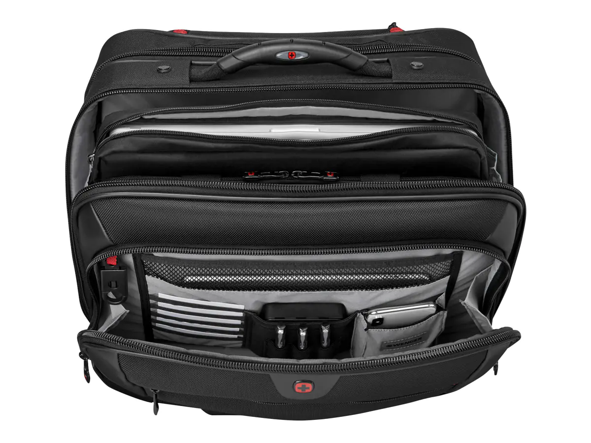 Wenger POTOMAC 2-Piece Business Set with Comp-U-Roller - Notebook-Tasche - 43.2 cm (17") - Schwarz - mit 15.4" Laptop Case