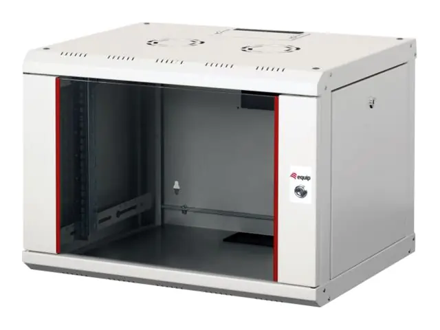 Equip Pro Mount - Schrank Netzwerkschrank - 600x450 mm, with glass door, removable and lockable panels, assembled - geeignet für Wandmontage - RAL 7035, Hellgrau - 7U - 48.3 cm (19") EPM-07-6045-G-CBAA