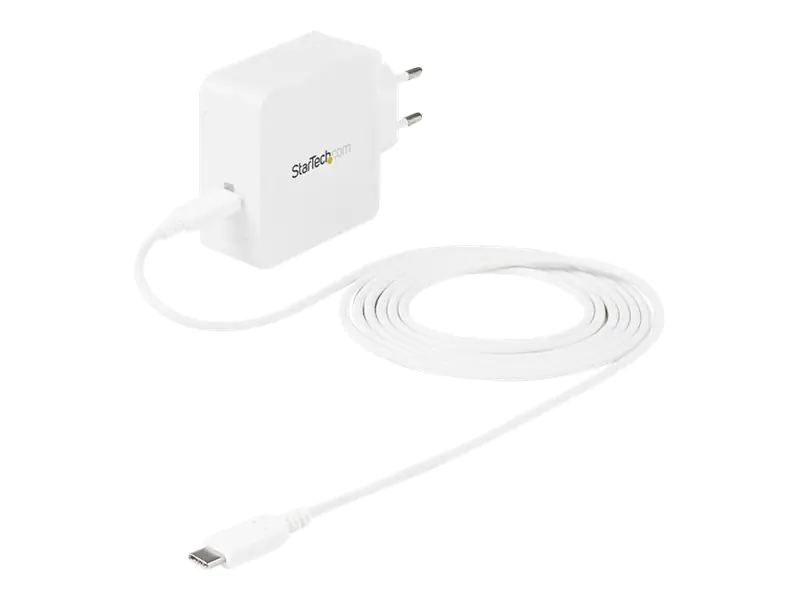 StarTech.com USB C Wall Charger - 60W PD 1m cable - Portable Travel USB Type C - WCH1CEU