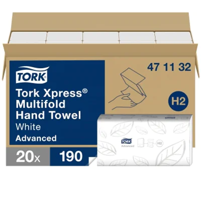 Tork Papierhandtuch Xpress 471132 2lagig weiß 20x190 Bl./Pack. Tork Papierhandtuch Xpress 471132 2lagig weiß 20x190 Bl./Pack.