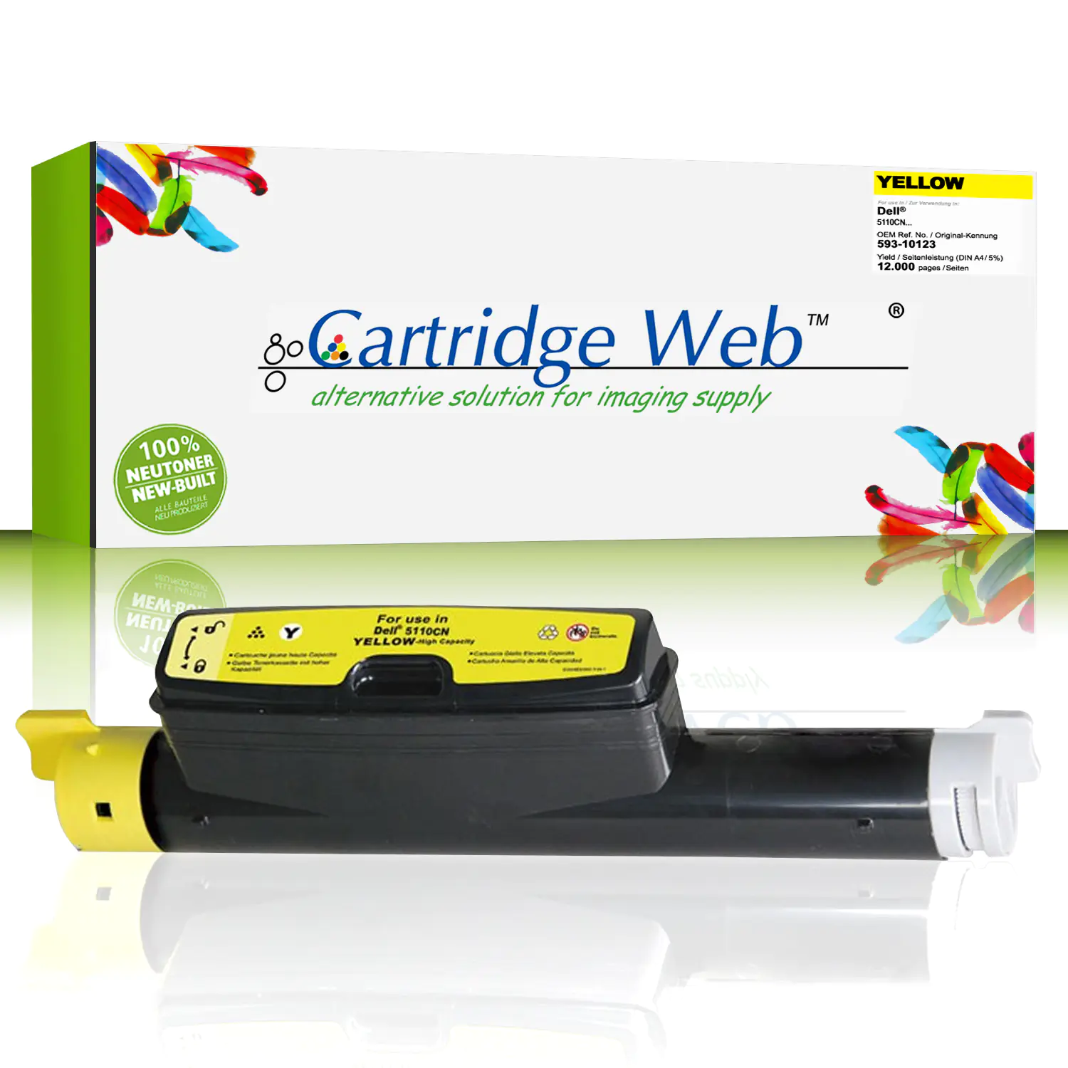 CartridgeWeb Toner kompatibel zu Dell 593-10123 JD750 gelb 12.000 Seiten 1 Stück CartridgeWeb Toner kompatibel zu Dell 593-10123 JD750 gelb 12.000 Seiten 1 Stück