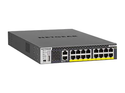 NETGEAR M4300-16X - Switch - L3 - managed - 16 x 100/1000/2.5G/5G/10GBase-T (PoE+) - an Rack montierbar - PoE+ (199 W) NETGEAR M4300-16X - Switch - L3 - managed - 16 x 100/1000/2.5G/5G/10GBase-T (PoE+) - an Rack montierbar - PoE+ (199 W)