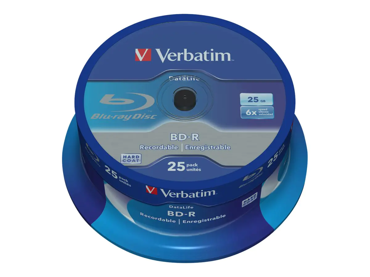 Verbatim DataLife - 25 x BD-R - 25 GB 6x - Spindel 43837