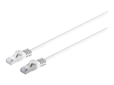 exertis Connect - Patch-Kabel - RJ-45 (M) zu RJ-45 (M) - 10 m - S/FTP - CAT 6a - halogenfrei, geformt, ohne Haken - weiß